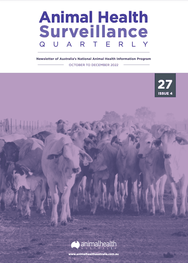 Front page of Animal Health Surveillance Quarterly