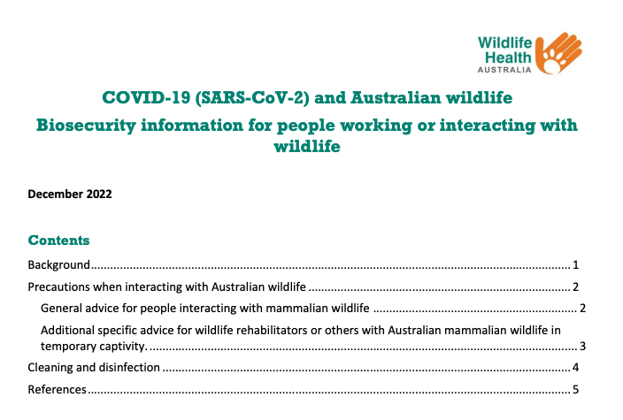 Front page of COVID Guidelines